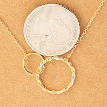 Load image into Gallery viewer, Double Circle Chain Link Charm Necklace - S
