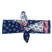 Load image into Gallery viewer, Mixed Navy Boho Knotted Headband
